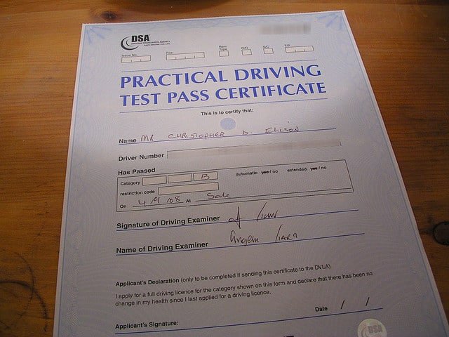 mock theory test certificate